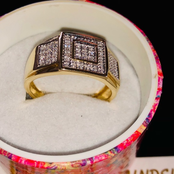 10k Real Gold SI REAL diamond men ring FREE APPRAISAL NOT PLATED not fake! sale! - Picture 6 of 7